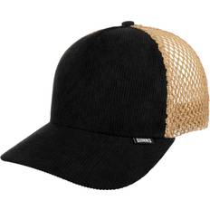 Cord And Mesh Trucker Cap - Black/Beige