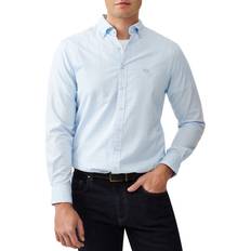 RODD & GUNN Embroidered Logo Check Oxford Shirt Light Blue