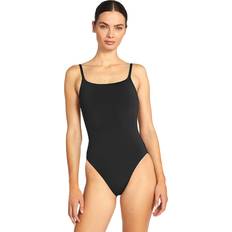 Robin Piccone Ava Lace Up One Piece Swimsuit