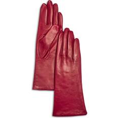 Bloomingdale's Cashmere Lined Long Leather Gloves - Wine