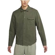 Nike Green Shirts Nike SB Flannel Solid Color Casual Sports Skateboard Shirt - Green/Army Green