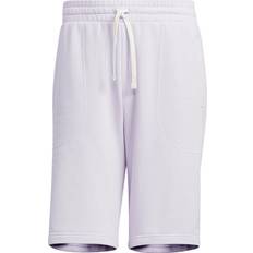 Purple - Unisex Shorts adidas Neo Solid Color Lacing Casual Straight Shorts Unisex - Purple