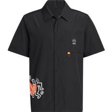 Adidas Men Shirts adidas Keith Haring Pattern Printing Short Sleeve Shirt - Black