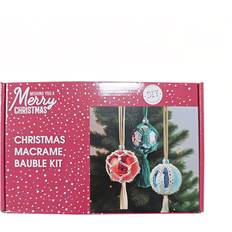 Red Christmas Tree Ornaments Macrame Bauble Kit Multicolour Red Christmas Tree Ornament