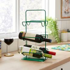 Green Wine Racks Elements Metal Green Wine Rack