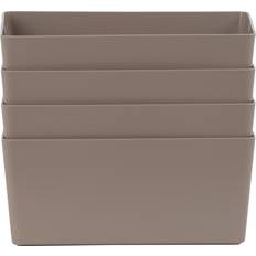 Wham Studio Set of 4 Plastic Basket 4.02 - Brown Storage Box