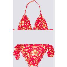 Mickey Mouse Swimwear Sundek Girl's Hibiscus Print Bikini Sk23 - Rose