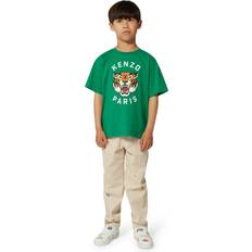Kenzo Kids Boys Green Cotton Lucky Tiger T-Shirt - Green
