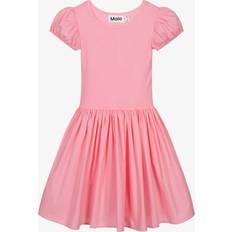 Ekologisk bomull Klänningar Molo Cleopatra Short Sleeve Dress Pink Lemonade - Rosa