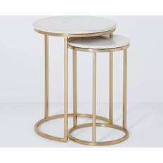 John Lewis Plaza Marble Topped Nest of 2 Tables Nesting Table