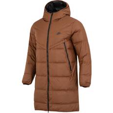 Nike Coats Nike Hooded Puffer Long Coat - Brown