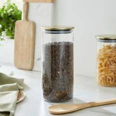 Dunelm Gold Glass Jar Clear Kitchen Container