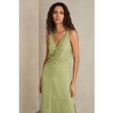 Reiss Dresses Reiss Pari Sleeveless Ruched Midi Dress - Green