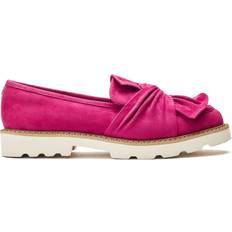 Pink Loafers Moda In Pelle EVE Twisted Feature Comfort Hyttesko
