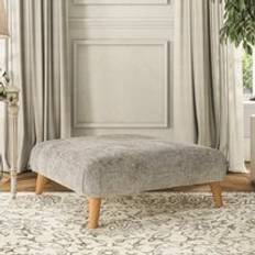 Silver Foot Stools Dunelm Evelyn Footstool Chunky Chenille Silver Foot Stool