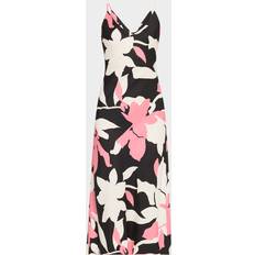 XS Nightgowns Natori Niwashi Floral-Print Charmeuse Midi Dress - Nightgown