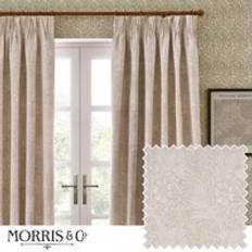 Marigold Jacquard Pencil Pleat Curtains - Stone