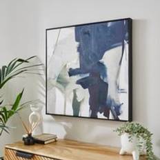 The Edited Life Blue Abstract Canvas Framed Art