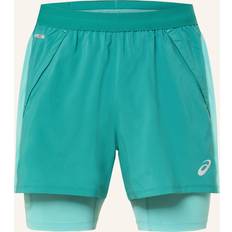 Running - Turquoise Trousers & Shorts Asics Road 2in1 5in Running Shorts Men - Turquoise