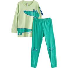 Gröna Nattplagg Lindex Baby Dinosaur Pyjamas - Green