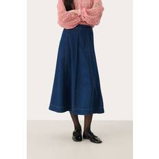 Part Two Dam Kjolar Part Two Petrina Denim Midi Skirt - Blue