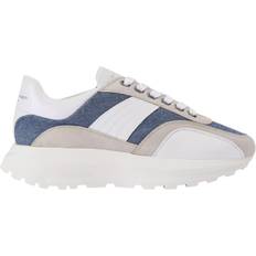 Kurt Geiger Men Shoes Kurt Geiger Gaspar Trainers Denim Suede Leather - Blue