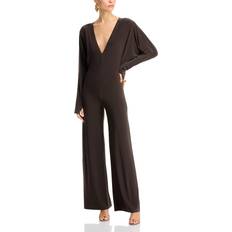 Brown - Men Jumpsuits & Overalls Norma Kamali Dolman V Neck Jumpsuit With Shoulder Pads - Brown