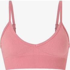 Fitness & Gymträning - Rosa BH:ar aim'n Ribbed Seamless Deep Cut Bra Träningskläder Desert Rose