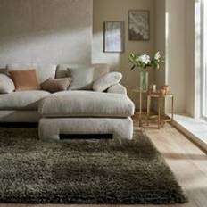 Dunelm Jewel Shaggy Rug - Jewel Pistachio