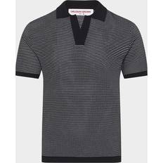 Orlebar Brown Roddy Two Tone Waffle Knit Mesh Classic Fit Polo Shirt