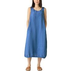 Eileen Fisher Washed Linen Delave Lantern Dress