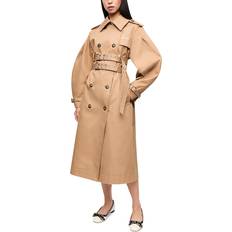 Ganni Kappor & Rockar Ganni Bonded Cotton Trench Coat - Tiger's Eye - Camel