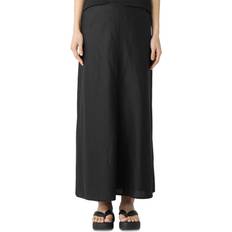 Eileen Fisher Linen A Line Bias Cut Skirt - Black