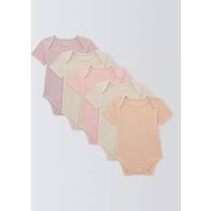 John Lewis Baby Cotton Short Sleeve Bodysuit - Multi