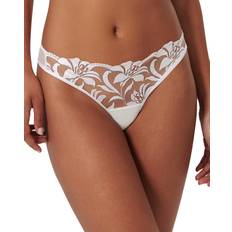 Leonora Broderade Stringtrosor Mesh - Vit