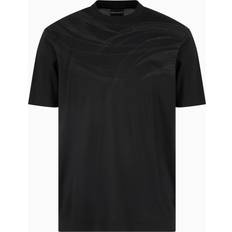 Emporio Armani Uld Stilfuldt Uld T-shirt Til Mænd - Sort