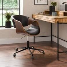 Dunelm Office Chairs Dunelm Modena Walnut Effect Black Faux Leather Office Chair