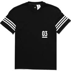 adidas Men's Cuff Stripe Sports T-Shirt - Black