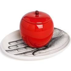 Ceramic Scented Candles Fornasetti Al Buio 110g Unisex Ceramic/Wax One Size Red Scented Candle