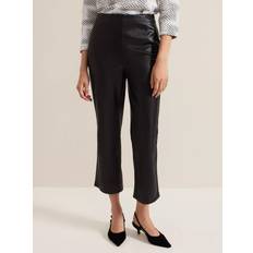 Phase Eight Mya Pu Crop Trousers - Black