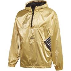 Adidas Gold Outerwear adidas TLM 02 WB Gold Half Zipper Pullover Hooded Double Sided Windbreaker Jacket - Gold