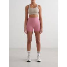 Dame - Yoga Shorts aim'n Cykelshorts Black Ribbed Midi Biker Shorts - Rosa