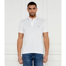 White Polo Shirts Tommy Hilfiger Placket Interest Reg Polo Shirt - White