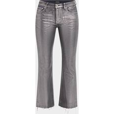 Purple Foiled Bootcut Ankle Jeans - DK INDIGO