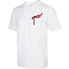 Jordan Men's Air Jordan Pocket Shoes Embroidered Solid Color Round Neck Short Sleeve - White