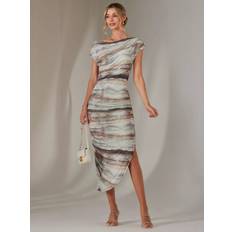 Jolie Moi Lois Bodycon Dress - Brown