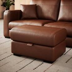 Leathers Foot Stools Dunelm Carson Vintage Leather Footstool Brown Foot Stool