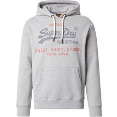 Superdry Men's Vintage Logo Heritage Relaxed Hoodie - Grey