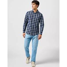 Wrangler Herr Skjortor Wrangler 1 Pkt Shirt Skjortor Herr - Blå