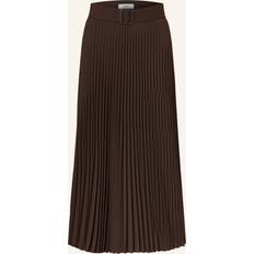 Reiss Skirts Reiss Ava Belted Pleated Skirt - Chocolate Brown